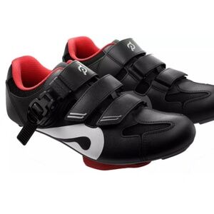 PELOTON Black Red White Cycling Shoes Women's Size 8 EU39, EUC!